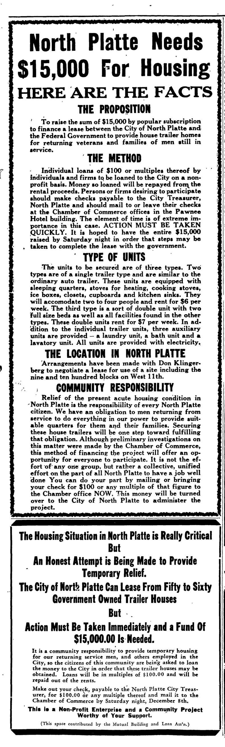 75 years ago, North Platte saw a spike in housing demand from WWII veterans and their families